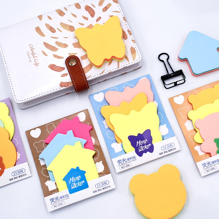 YALONG YLWG10124 Custom Stickers Note Wholesale Memo Pads Irregular Shape Self-Adhesive Notes Factory Direct Sales