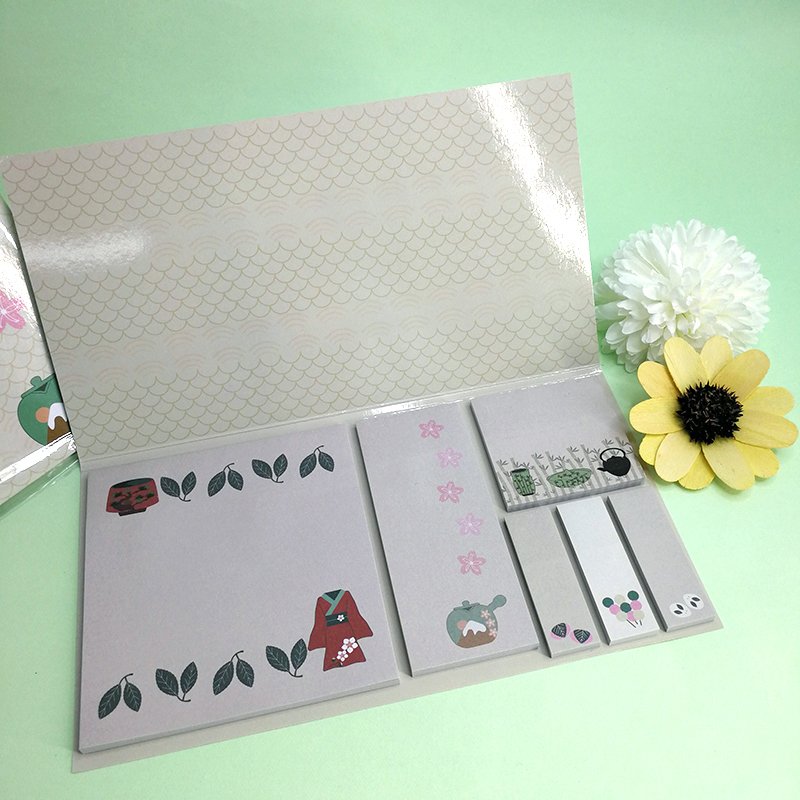 Custom design print sticky notes cute girl planner memo pads pocket notepads