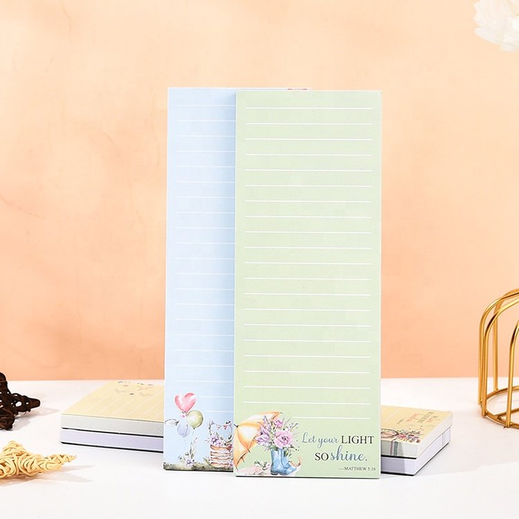 Factory Wholesale Custom Transparent Special Design Notepad Grocery List Shopping To Do List Cartoon Memo Pads