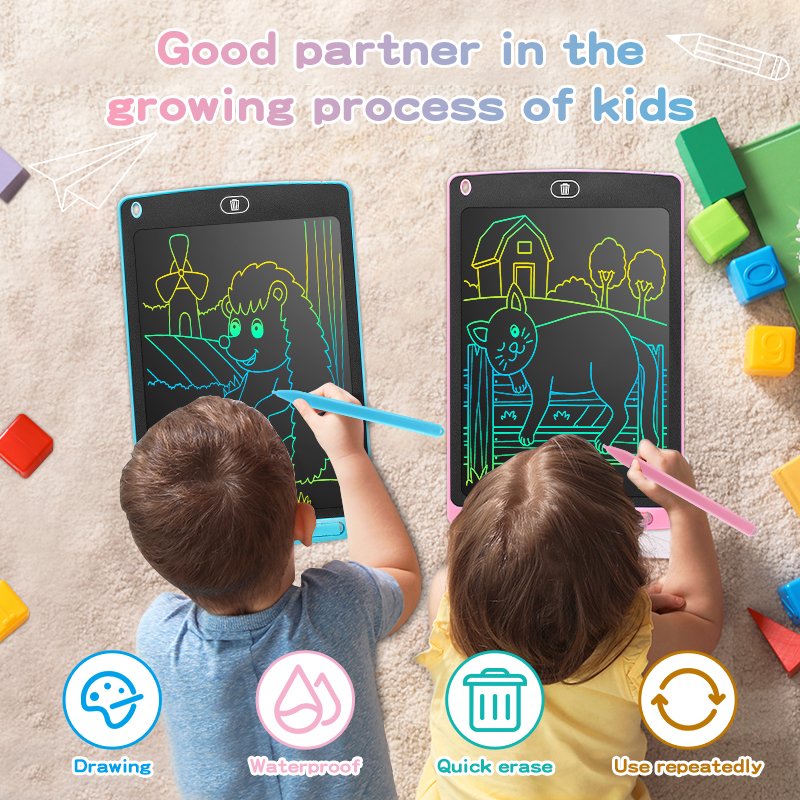 8.5-Inch Unisex Plastic Pads Drawing and Handwriting Board with Portable Electronic LCD Writing Tablet Kids