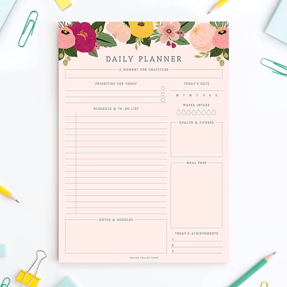 Custom Notepad Undated Daily Schedule Planning Memo Pad Tear Off Notepad