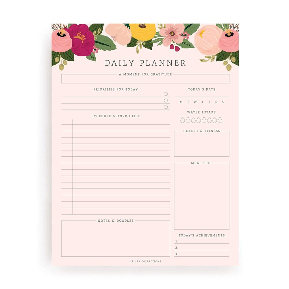 Custom Notepad Undated Daily Schedule Planning Memo Pad Tear Off Notepad