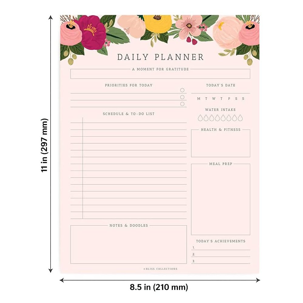 Custom Notepad Undated Daily Schedule Planning Memo Pad Tear Off Notepad