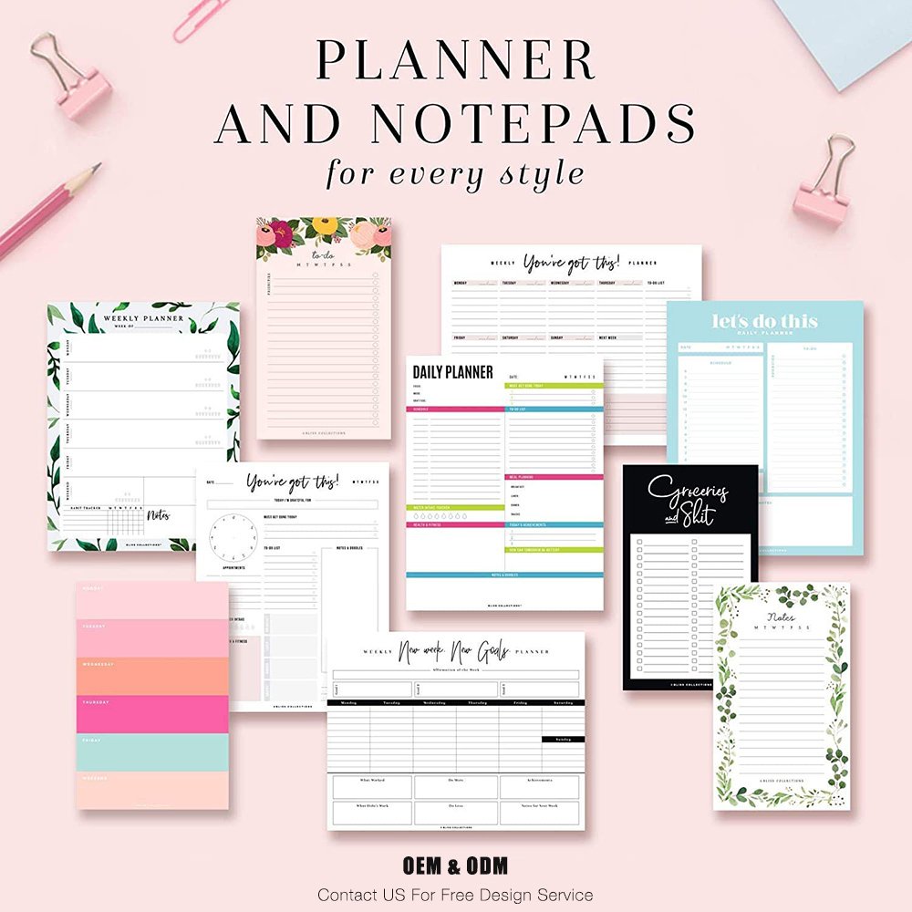 Custom Notepad Undated Daily Schedule Planning Memo Pad Tear Off Notepad