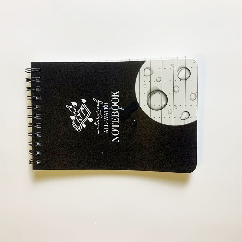 Writing in the Rain Luxury Custom Meeting A7 Work Waterproof Stone Paper Jotter Notepad with PP Cover Spiral Bound Notebook