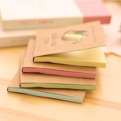 Wholesale cute high quality fashion promotion self adhesive memo pad custom logo kraft paper sticky note