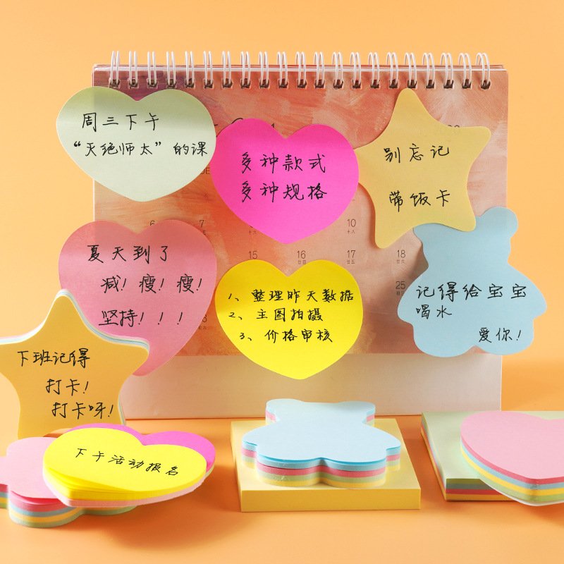 High-quality sticky notes small shining cute memo pad kawaii stationery cat paw school supplies