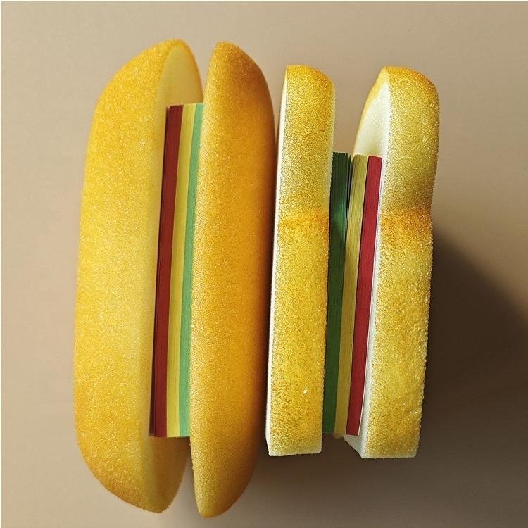 Creative Gift simulation bread Sticky Sticky note Sandwich Hamburger hot dog N times sticker office Student stationery Custom
