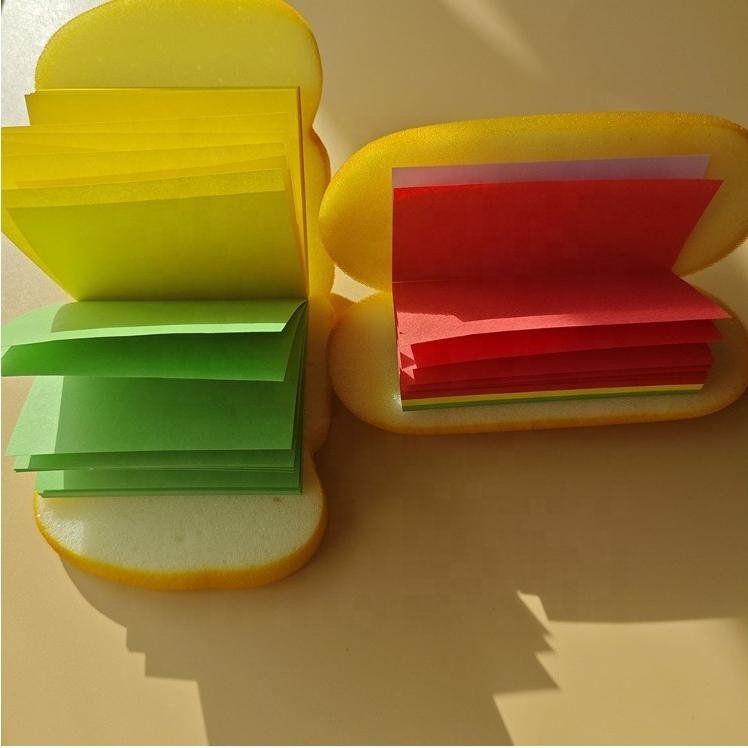 Creative Gift simulation bread Sticky Sticky note Sandwich Hamburger hot dog N times sticker office Student stationery Custom