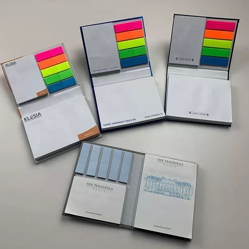 Custom School Office Stationary Memo Pad Book Holder Post Hardcover It Sticky Notes Set Booklet