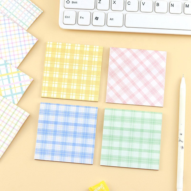 Wholesale school stationery office fashion wavy texture mini sticky notes for girls