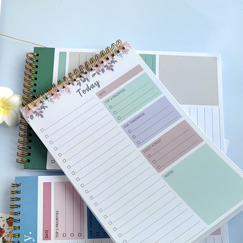 LABON Undated 52 Sheets To Do List Notepad Checklist Organizer Spiral Daily Work Planner Memo Pad
