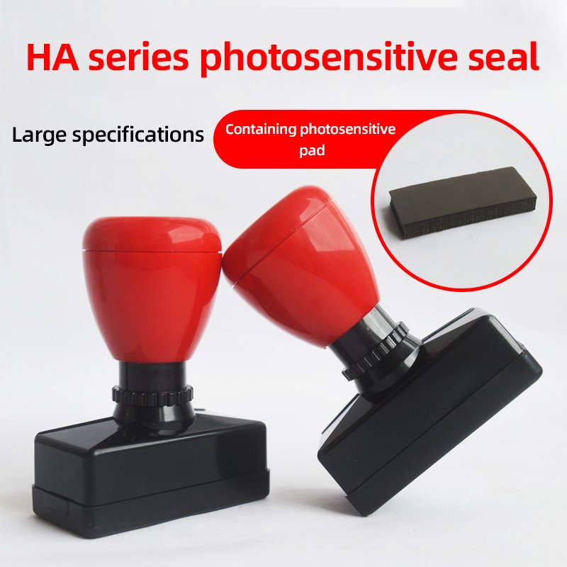 HArectangle series sparkling stamps Self-Inking Stamp Circular Imprint Plastic Ink Pad for Office Use