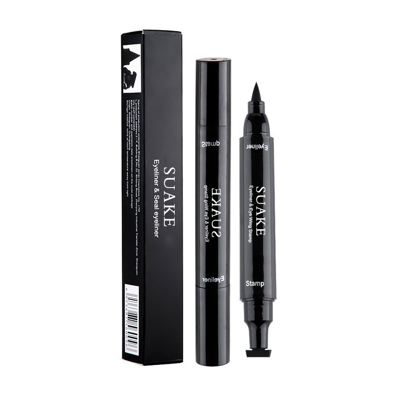 Eye Makeup Vegan Long Lasting Liquid Black Eyeliner Stamp Waterproof Winged Shape Eyeliner Pencil