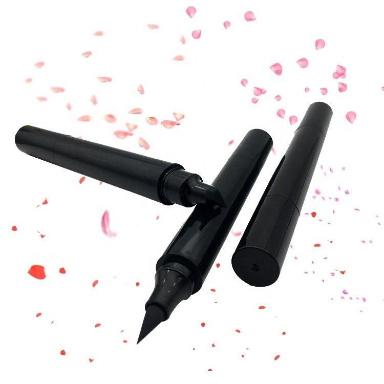 Waterproof long lasting fast dry eyeliner vegan private label stamp eyeliner with low MOQ