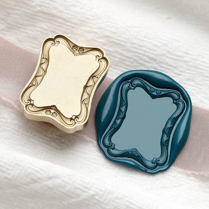 Sealed wax frame stamp head solid brass stamp retro artistic handmade DIY collection