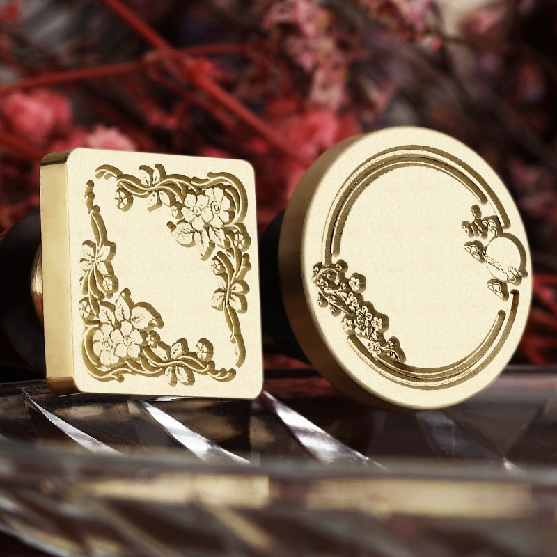 Sealed wax frame stamp head solid brass stamp retro artistic handmade DIY collection