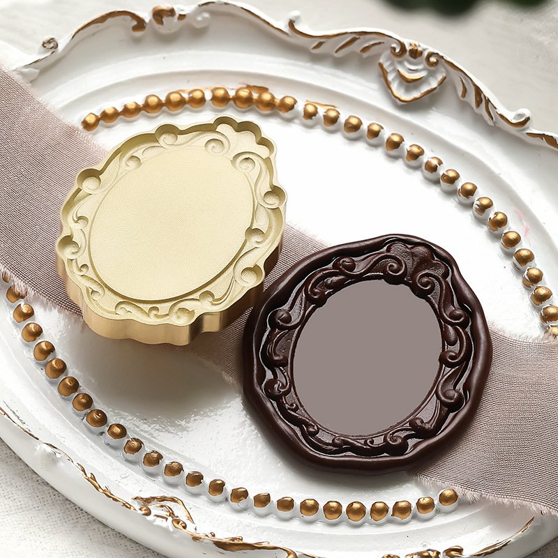 Sealed wax frame stamp head solid brass stamp retro artistic handmade DIY collection