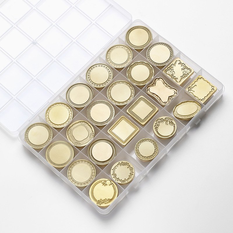 Sealed wax frame stamp head solid brass stamp retro artistic handmade DIY collection