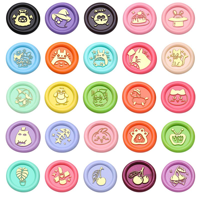 High Quality 15MM Cartoon Pattern Series Little Devil Small Cake Fish Bones Wax Seal Stamp Head