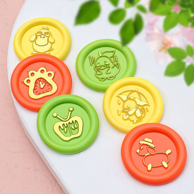 High Quality 15MM Cartoon Pattern Series Little Devil Small Cake Fish Bones Wax Seal Stamp Head