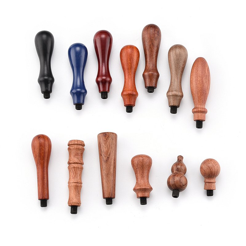 Wax Seal Stamp Clay Tools Stamp with Handle Wholesale Wooden Handle Rubber for Custom Wood Decoration Rectangle Shape Wooden