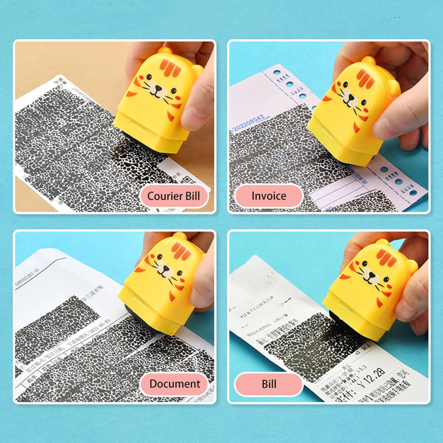The roller confidential seal smears garbled secret privacy express surface individual information anti leak roller stamp