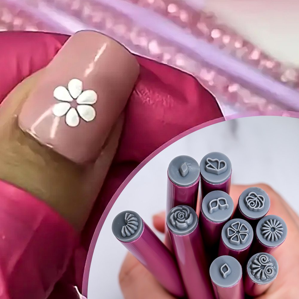 4/6/10pcs Nail Art Stamp Pen Set Nails Art Flower Stamp Pen Kit Non-Alcoholic Nails Art Stamping Tool Nails Art Printer