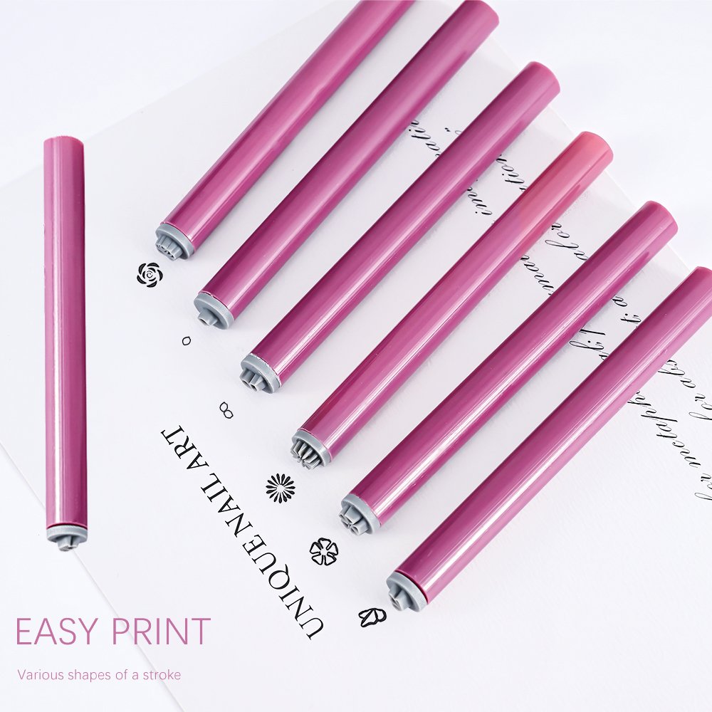 4/6/10pcs Nail Art Stamp Pen Set Nails Art Flower Stamp Pen Kit Non-Alcoholic Nails Art Stamping Tool Nails Art Printer
