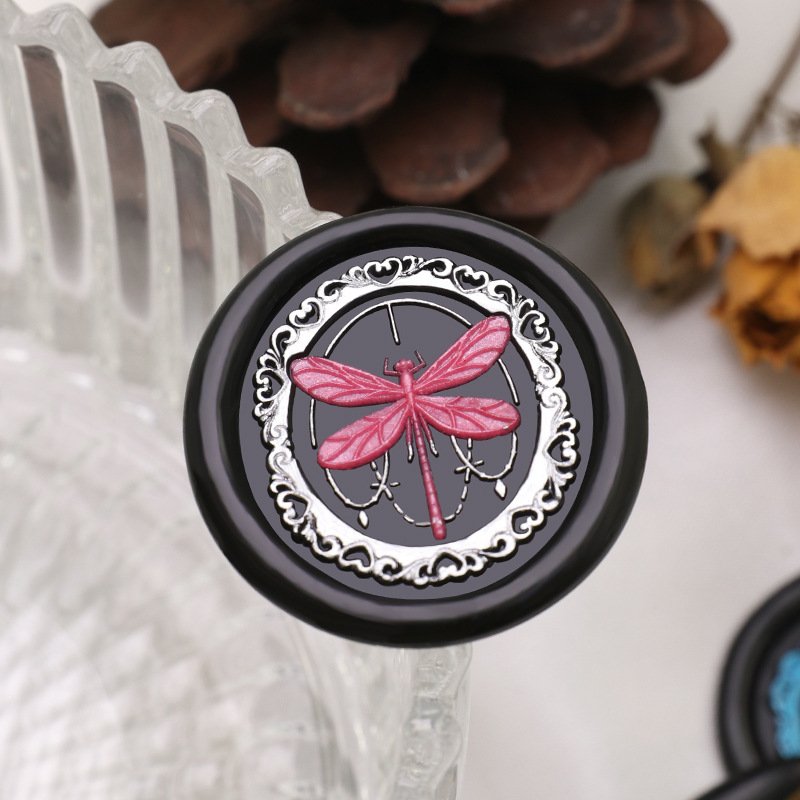 Factory Price Insect Specimens Series Butterfly Bumblebee Lizard Skeleton Wax Seal Stamp Head