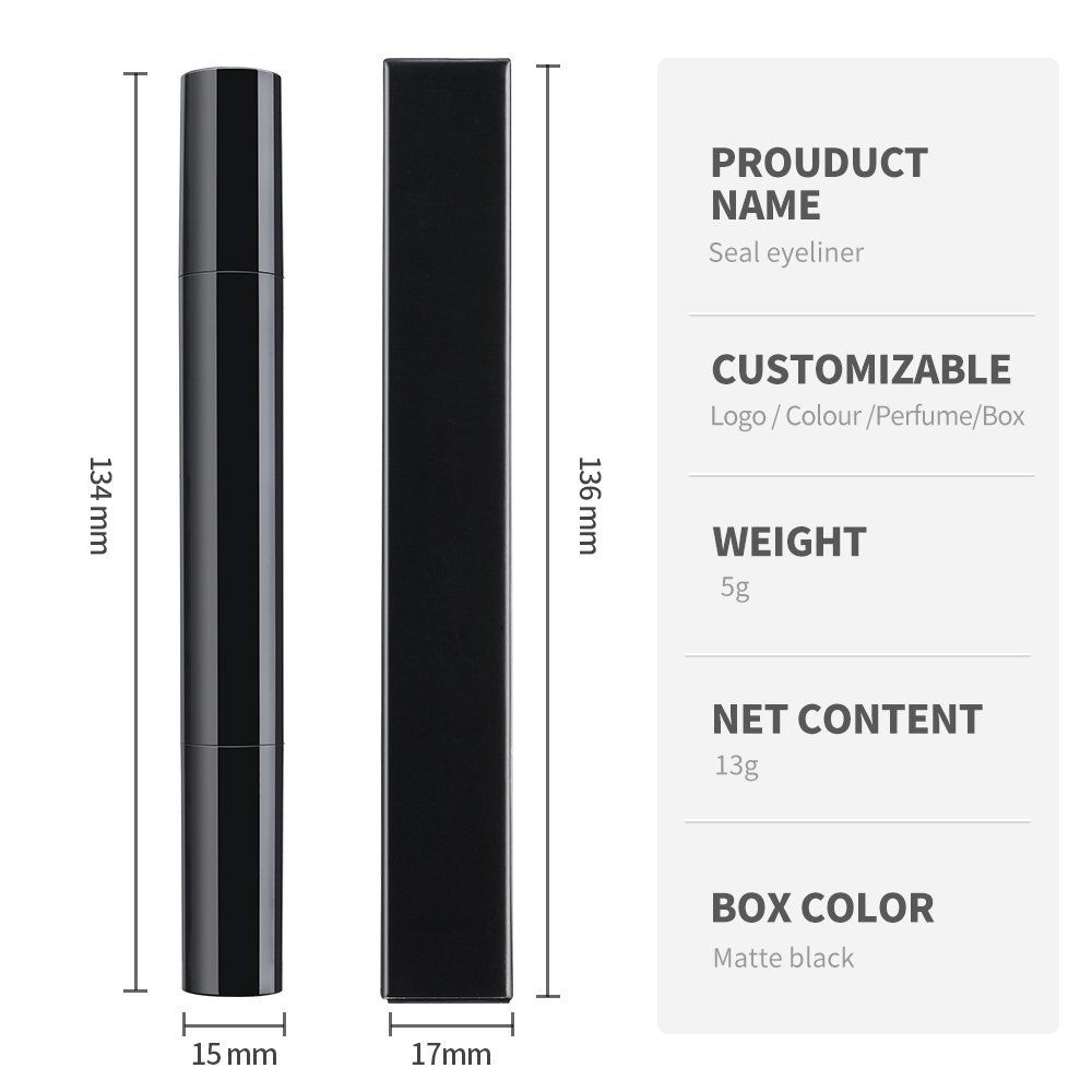 Wholesale Custom Private Label No Logo Factory Pink Color Liquid eyeliner Pen stamp 2 In 1 eyeliner