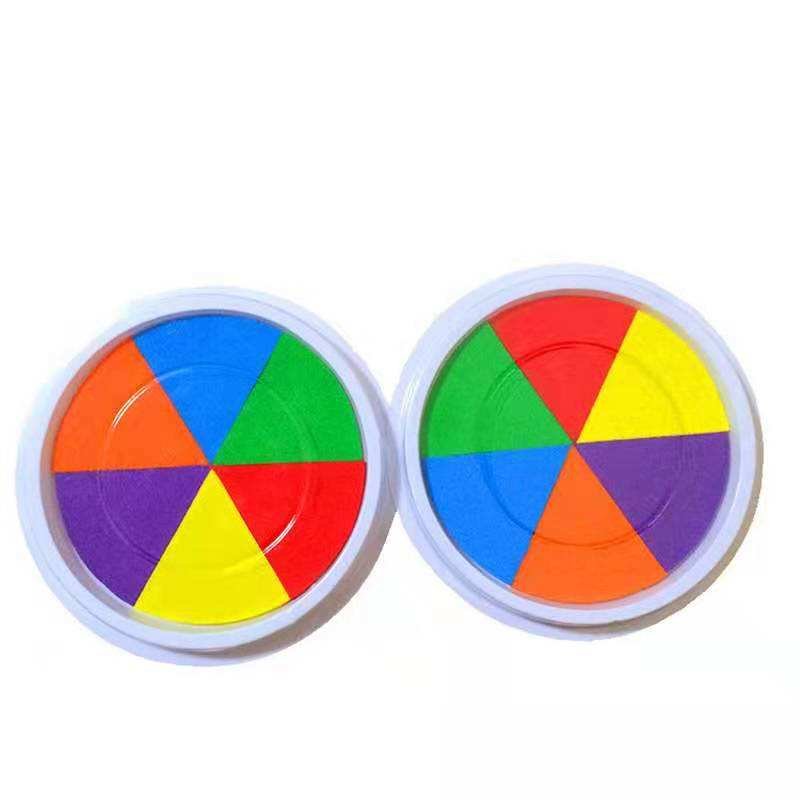 Wholesale Colorful Finger Palm Paint Ink Pad Stamp for Kids Education Drawing Toys