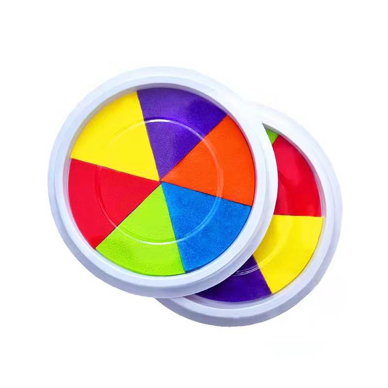 Wholesale Colorful Finger Palm Paint Ink Pad Stamp for Kids Education Drawing Toys