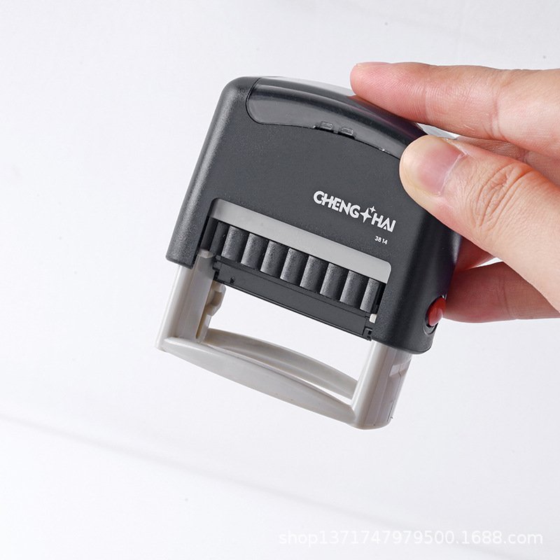 Rectangular automatic rebound ink removal seal material can be customized logo flipping bucket sealing seal stamp Made in China