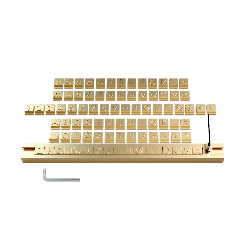 Custom DIY Brass Leather Branding Personalized Hot Foil Stamping Machine Mold Kit Embosser Metal Number Letter Alphabet Stamps