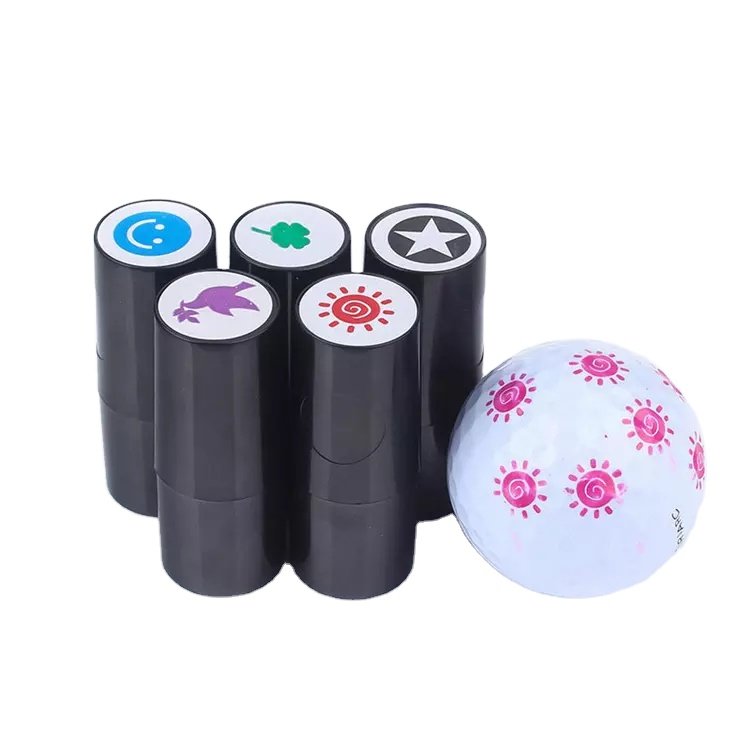 Custom designs golf ball stamp and pre-inked golf ball stamp with quick drying ink