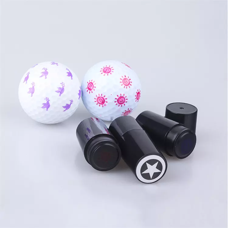 Custom designs golf ball stamp and pre-inked golf ball stamp with quick drying ink
