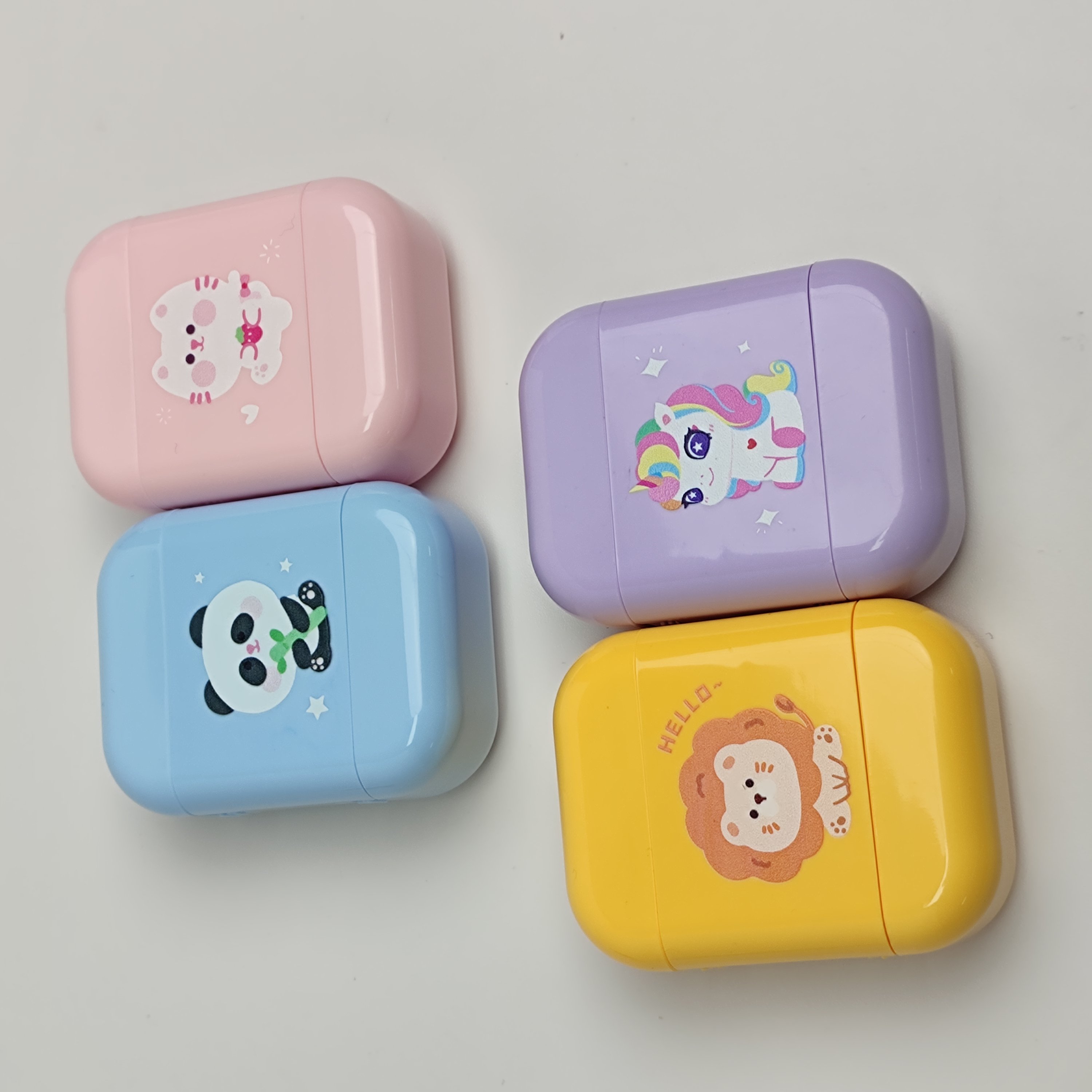 Custom Two name logo stamp personalized ink cachet tampon sellos toy name stamp flash stamp for clothing