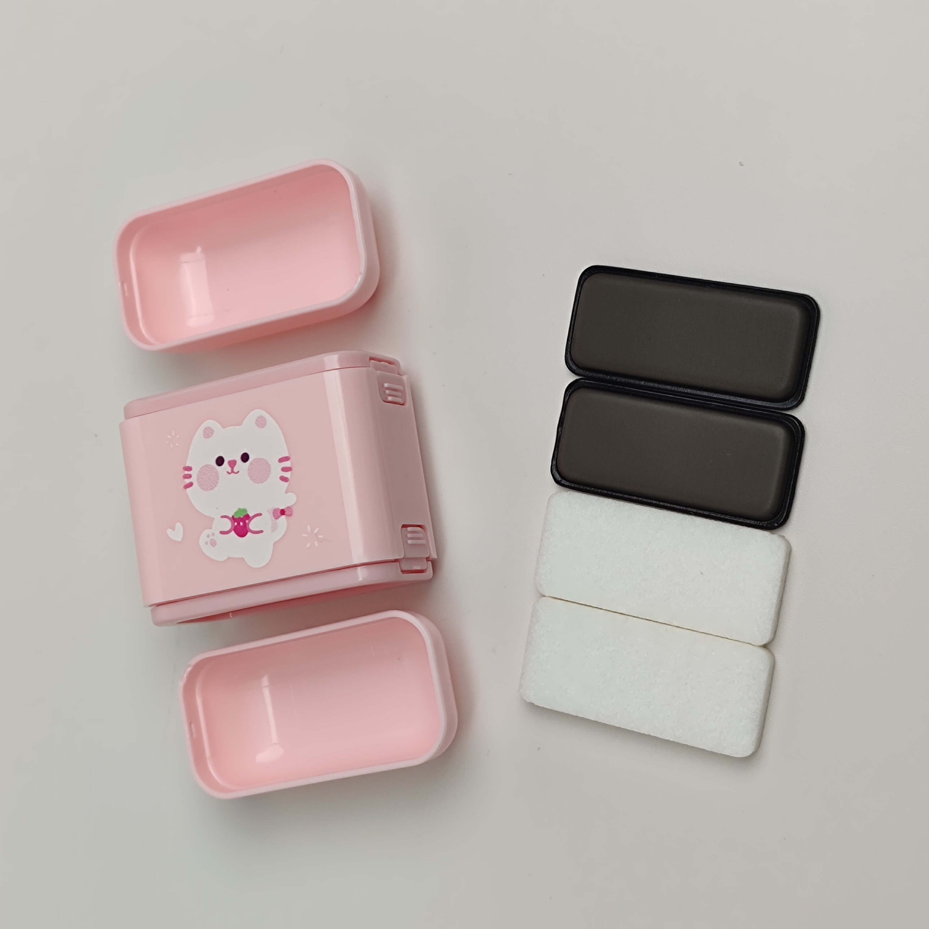 Custom Two name logo stamp personalized ink cachet tampon sellos toy name stamp flash stamp for clothing