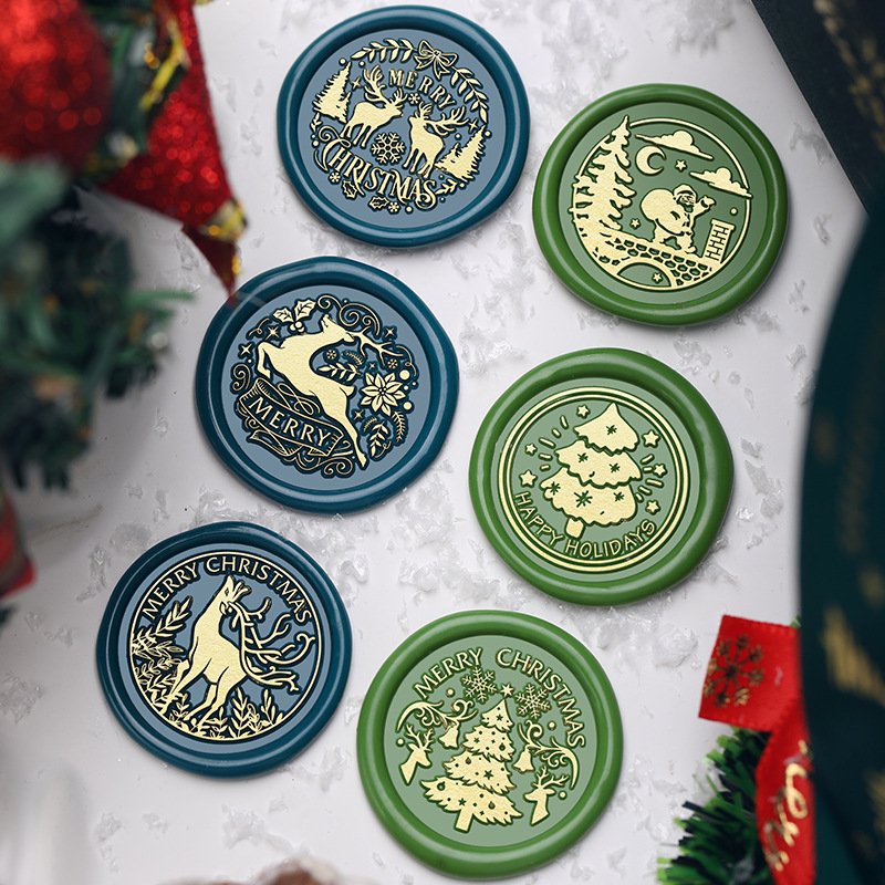Factory Price Christmas Series Smiling Snowman Celebrating Christmas Holiday Gifts Wax Seal Stamp Head