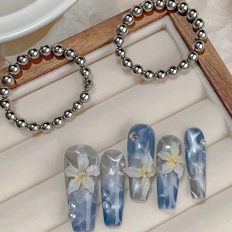 Magnet Cat Eye Beads For Nail Gel Polish 3D Line Strip Effect Small Round Stick Magnetic Beads Manicure Design Tools
