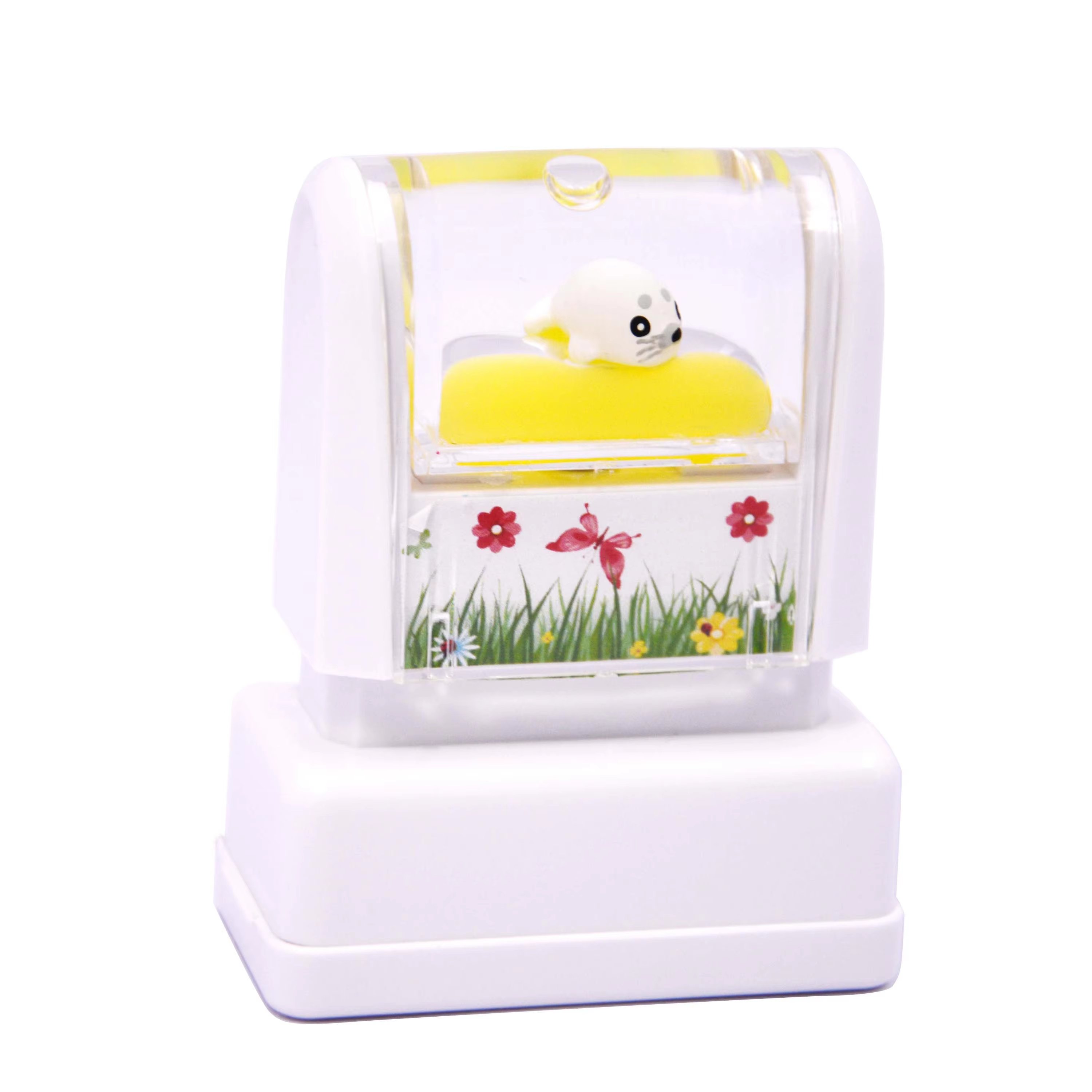 factory supply DIY kid toy fun joy pupil stamp distribution pre ink flah foam stamp Hongtu clothes flash stamp