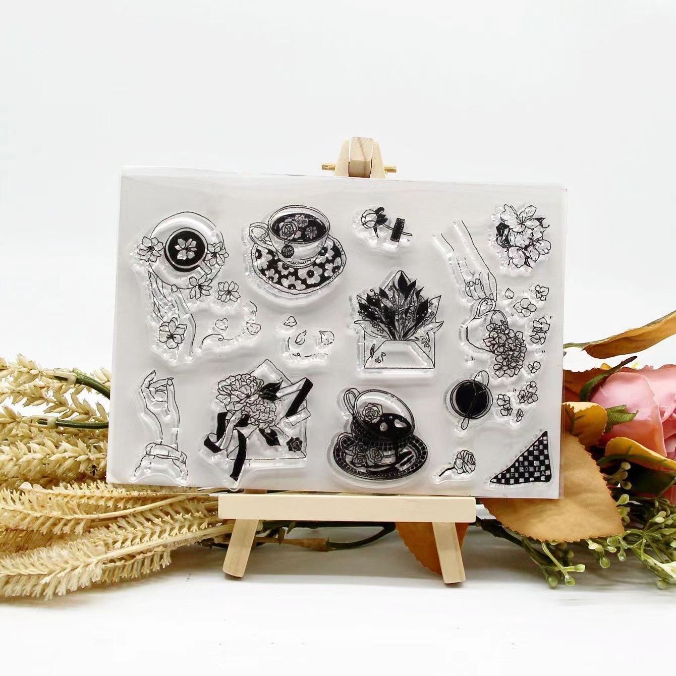 LOW MOQ Decorative Custom Clear Rubber Stamps for Holiday Card Making Decoration and DIY Scrapbooking Album DIY Crafts
