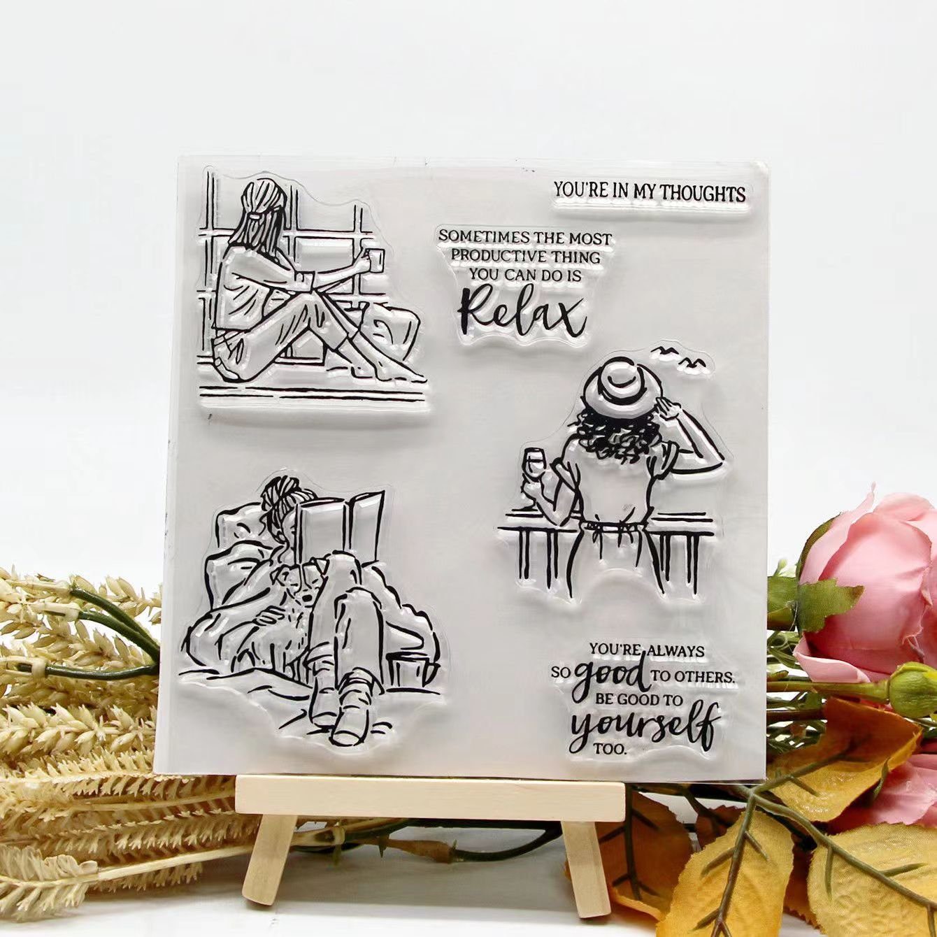 LOW MOQ Decorative Custom Clear Rubber Stamps for Holiday Card Making Decoration and DIY Scrapbooking Album DIY Crafts