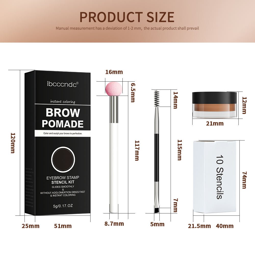 OEM Eyebrow Stamp Stencil Kit Brow Pomade Create Eyebrow Colors Makeup Brow Stamp TINT Waterproof Long Lasting