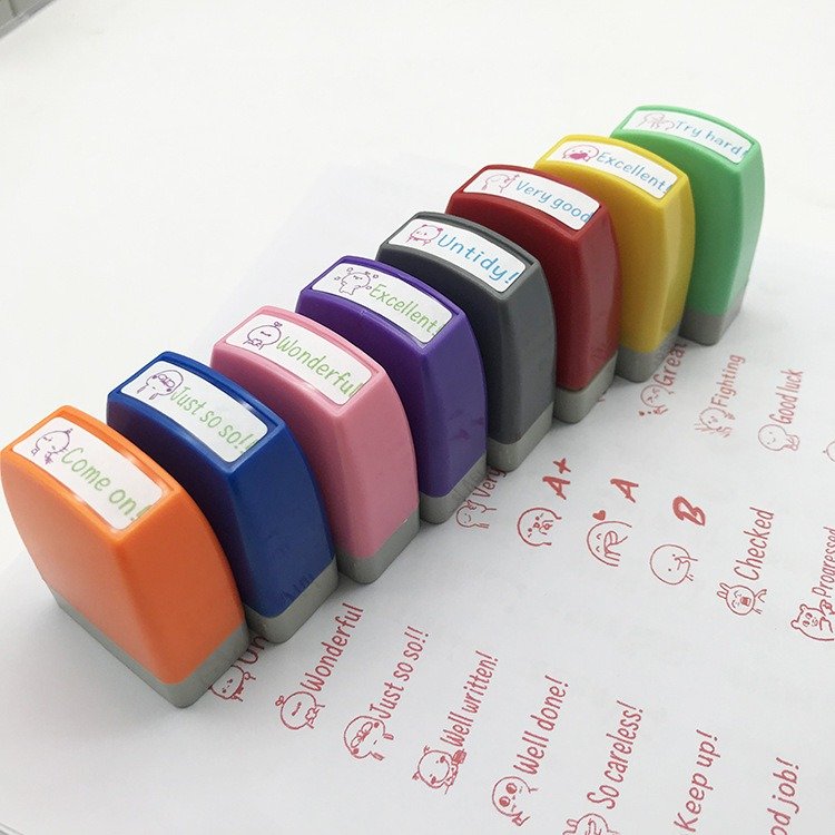 Teacher grading self inking custom gift present for homework assessment grading Custom Ink Toy Stamp Mount