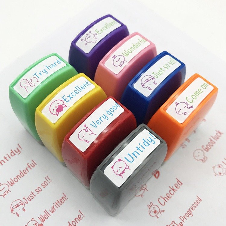 Teacher grading self inking custom gift present for homework assessment grading Custom Ink Toy Stamp Mount