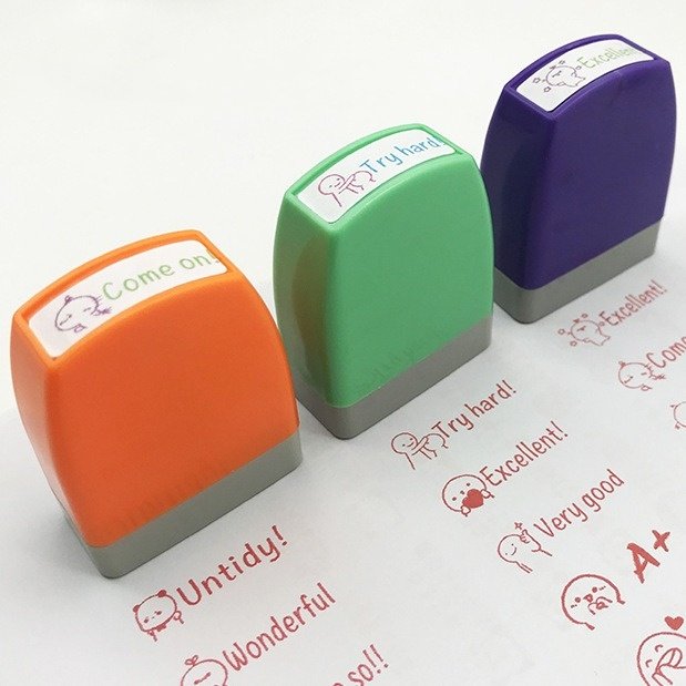 Teacher grading self inking custom gift present for homework assessment grading Custom Ink Toy Stamp Mount