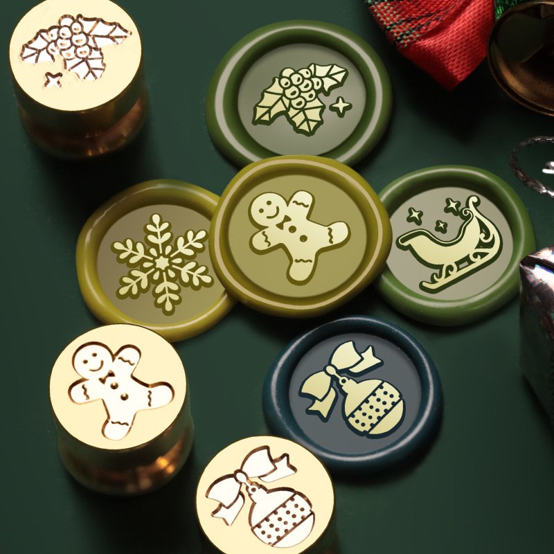 Best Price 15MM Mini Christmas Series Christmas Berry Christmas Crystal Ball Wax Seal Stamp Head