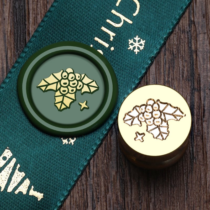 Best Price 15MM Mini Christmas Series Christmas Berry Christmas Crystal Ball Wax Seal Stamp Head